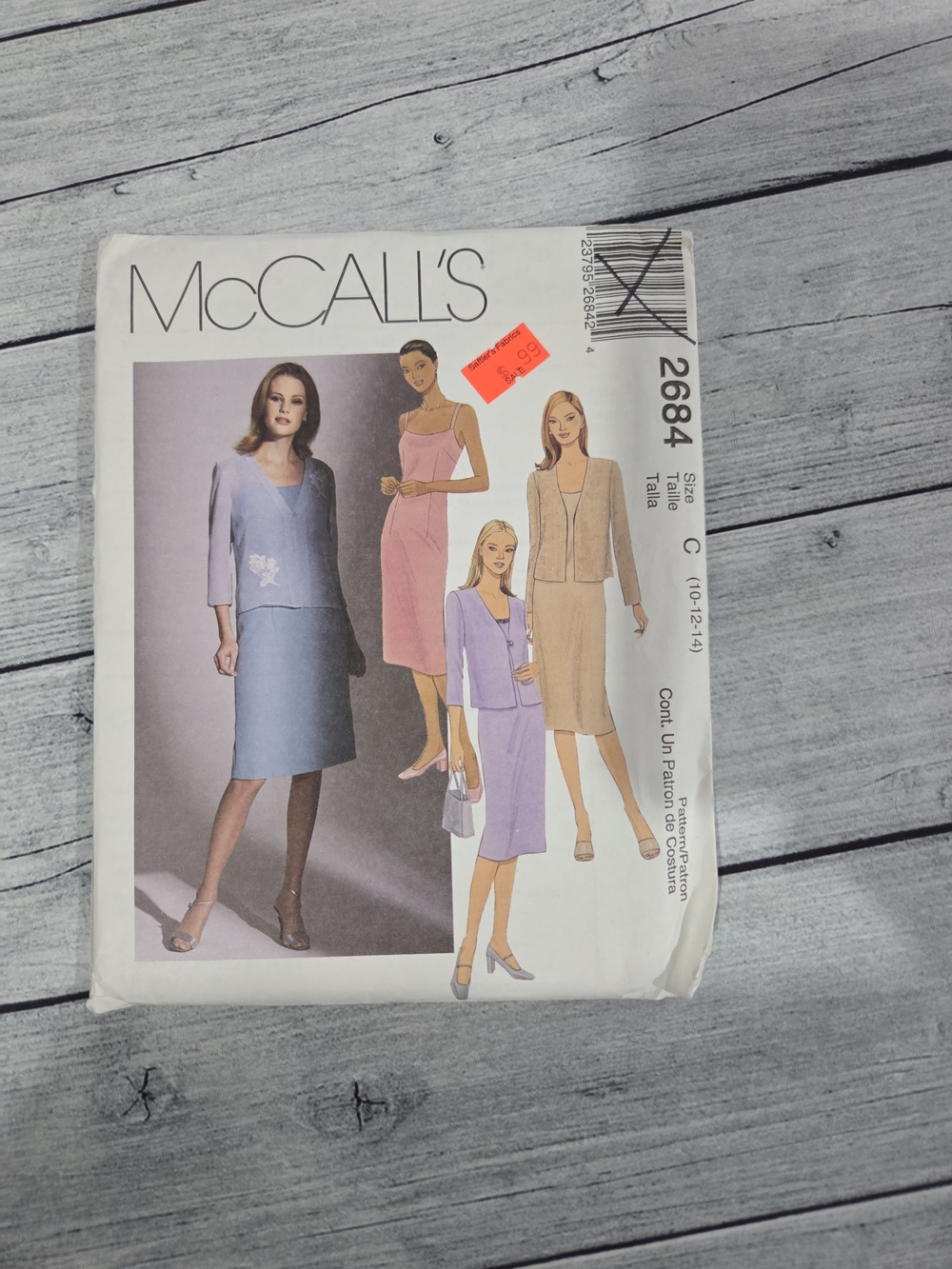 McCall's Sewing Pattern 2684 Size C 10-12-14